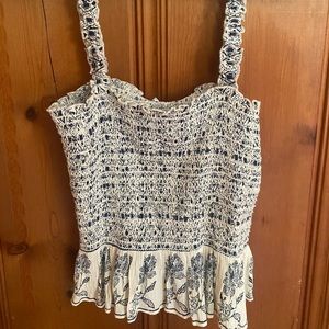 Patrons of Peace Smocked Ruffle Top